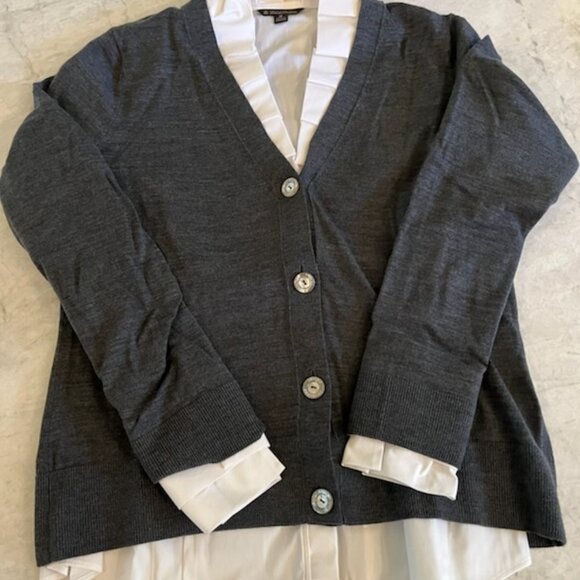 Brooks Brother Grey Cardigan Sweater - Picture 1 of 3